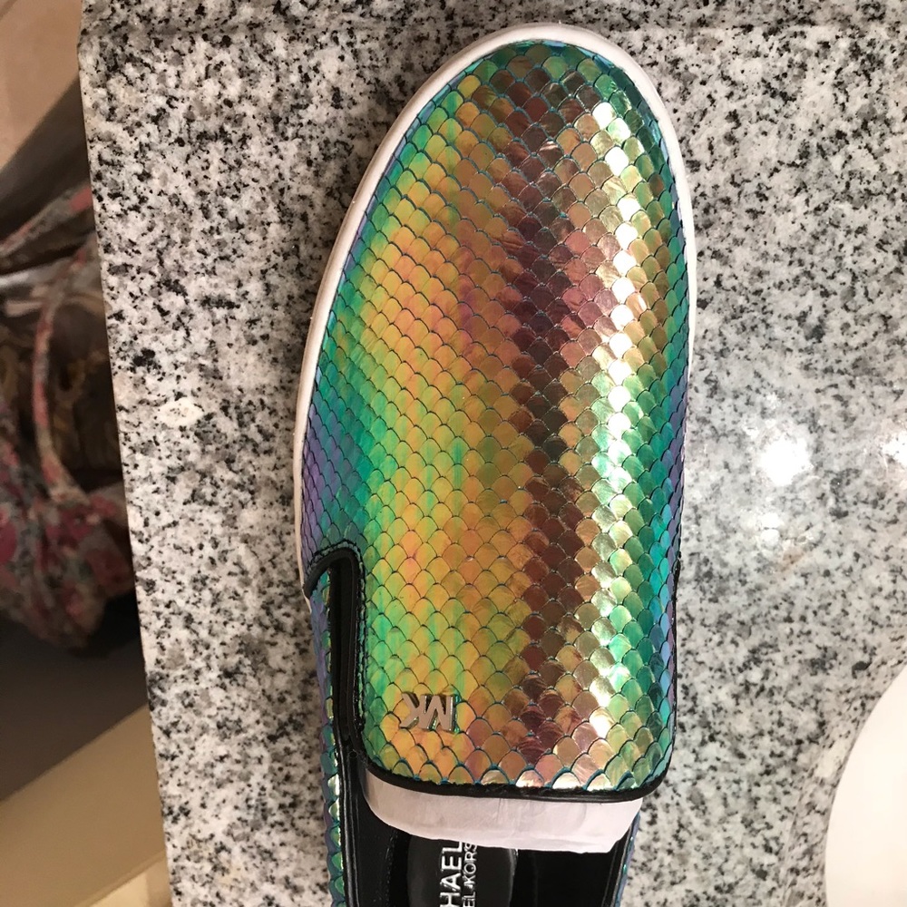 Michael Kors slide sneaker gunmetal many hues: - Picture 8 of 8